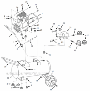Page A Diagram and Parts List for WL610002  Campbell Hausfeld Compressor